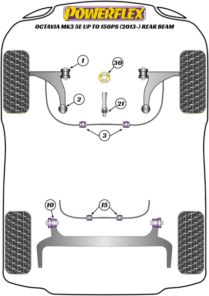 PFR3-711 Powerflex Rear Lower Arm Front Bush