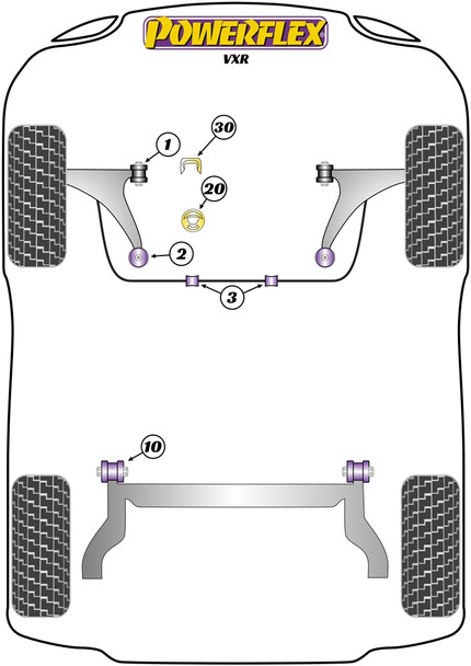 PFF80-1120 Powerflex Lower Rear Engine Mount Insert