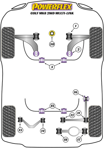 PFR3-741 Powerflex Rear Diff Front Bush Insert