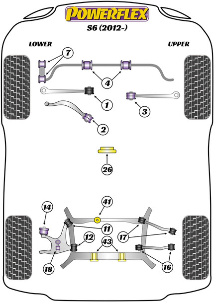 PFR3-743 Powerflex Rear Diff Rear Bush Insert