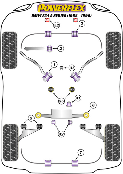 PFR5-606G Powerflex Rear Trailing Arm Bush Adjustable