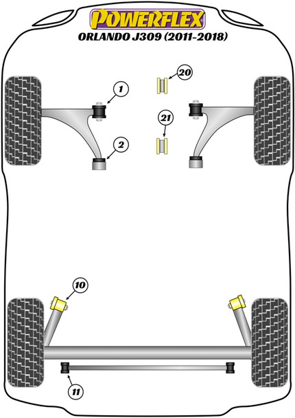 PFR80-1410 Powerflex Rear Beam Mounting Bush