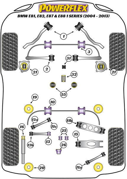 PFR5-415 Powerflex Rear Lower Lateral Arm To Chassis Bush