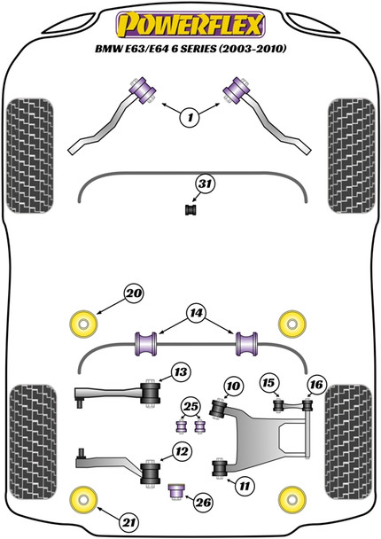 PFR5-711 Powerflex Rear Lower Arm Rear Bush