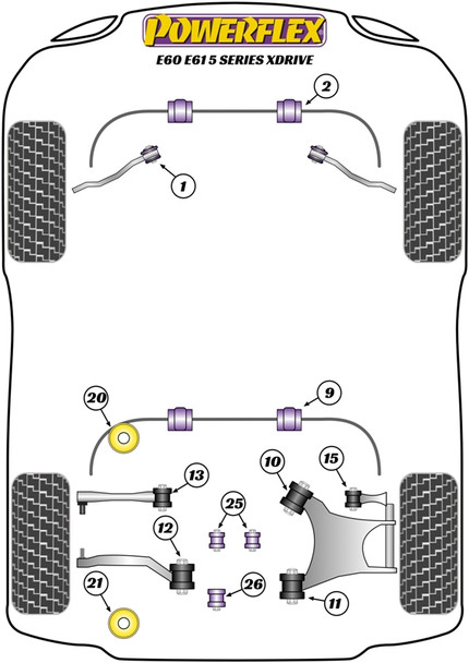 PFR5-721 Powerflex Rear Subframe Rear Mounting Insert