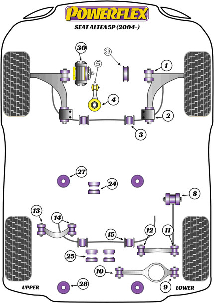 PFR85-510 Powerflex Rear Lower Spring Mount Inner