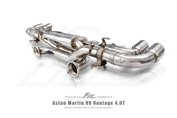 Fi Exhaust Mid Pipe + Valvetronic Muffler (Compatible with OEM Elect. Valve - No Remote Control Included) for Aston Martin V8 Vantage | For Quad Tips Sport Exhaust Only | 4.0TT M177 | 2018+