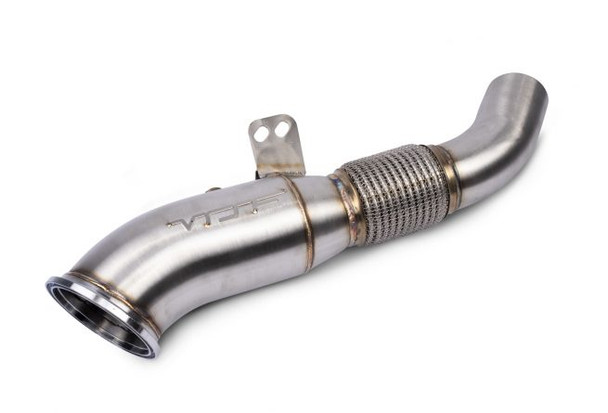 10582060 VRSF B58 Downpipe Upgrade 2017 – 2022 BMW X3 M40iX G01 & X4 M40iX G02 CATLESS RACE DOWNPIPE - BRUSHED FINISH