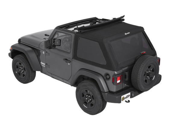 5686217 Bestop Soft Top Trektop Slantback (Premium Black Twill) - Jeep Wrangler JL 2-Door 2018-2026