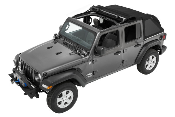 5686335 Bestop Soft Top Trektop Slantback (Black Diamond) - Jeep Wrangler JL 4-Door 2018-2026