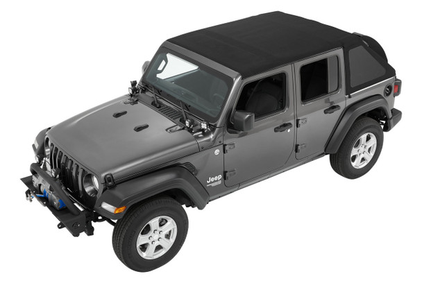 5686335 Bestop Soft Top Trektop Slantback (Black Diamond) - Jeep Wrangler JL 4-Door 2018-2026