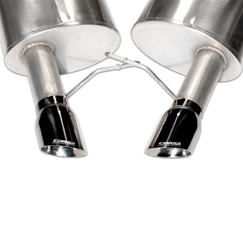 14316BLK Corsa Sport 3.0" Axle-Back Exhaust w/ 4.0" Single Black Tips - Ford Mustang GT & Mustang Boss 302 5.0L V8 2011-2014