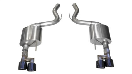 21039BLK Corsa Sport 3.0" Axle-Back Exhaust w/ 4.0" Twin Black Tips - Ford Mustang GT 5.0L V8 2018-2023