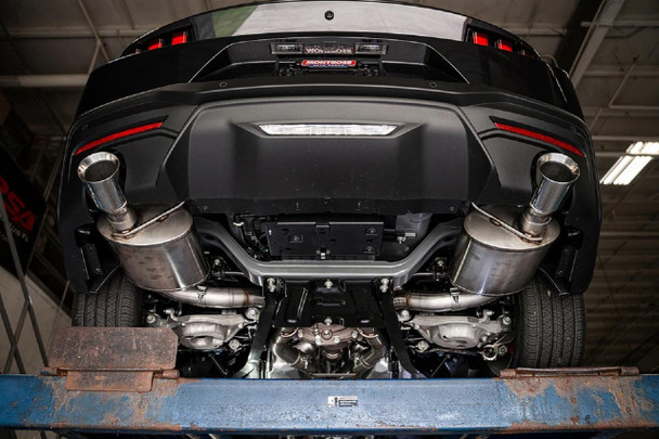 21257 Corsa Touring 3.0" Axle-Back Exhaust w/ 4.5" Straight-Cut Single Polished Tips - Ford Mustang GT 5.0L V8 2024+