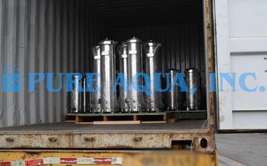 Caja de Filtro de Cartucho de Acero Inoxidable de ÓI 10 x 72,000 y 10 x 60,000 GPD - Kuwait