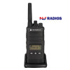 The RMU 2080D is very clear, basic, heavy-duty radio. Has lots of channels (8 total), so good for businesses who have a lot of users and need to split up communication into groups plus it has NOAA Weather Alerts.