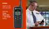 DTR550 radios meet test methods from Military Standards 810 C, D, E, F and G, including shock, vibration, extreme temperatures and dust.  This radio has TEXT features.