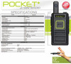 Blackbox Pocket+ 3 UHF 1.5 Watt 16 Channel Two Way Business Radios is low cost solution. Priced under $90 each, these UHF radios work great.