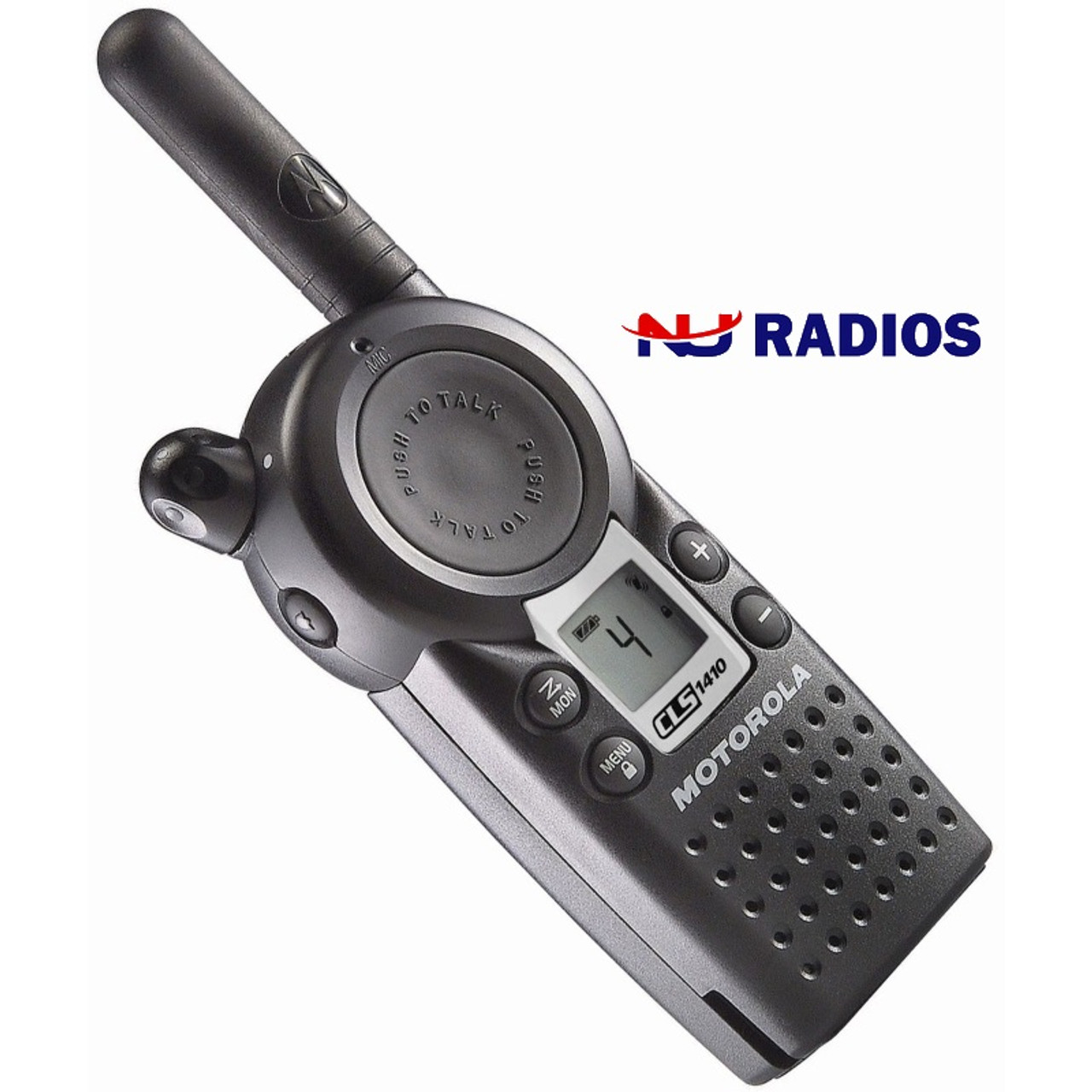 Motorola CLS1410 6-Pack with VibraCall is for business. These UHF Two Way  Radios have channels. Walkie talkies that include holsters, batteries,  chargers and belt clips.