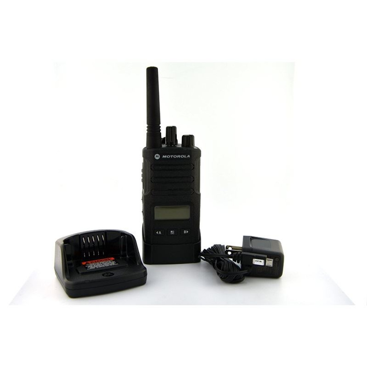 Motorola RMU2080D with built in Display and NOAA alerts is the one to get  for most warehouse and retail stores that want an easy to use radio that is  durable
