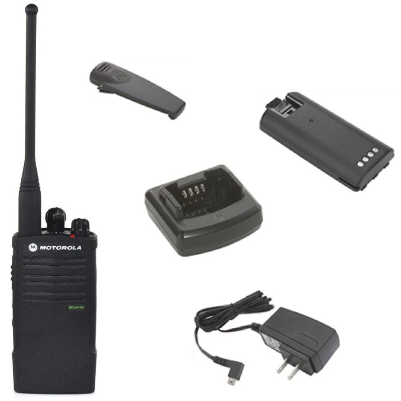 x Motorola RMM2050 On-Site 2-Way Radio (RMM2050)   x HKLN4606 Remote Speaker Mic Pack with Mic Bundle - 3