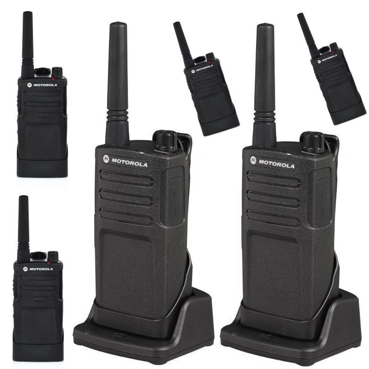 No FCC License required on this Six Pack of VHF outdoor Motorola RMM2050  Watt MURS Business Radios that work great outdoors.