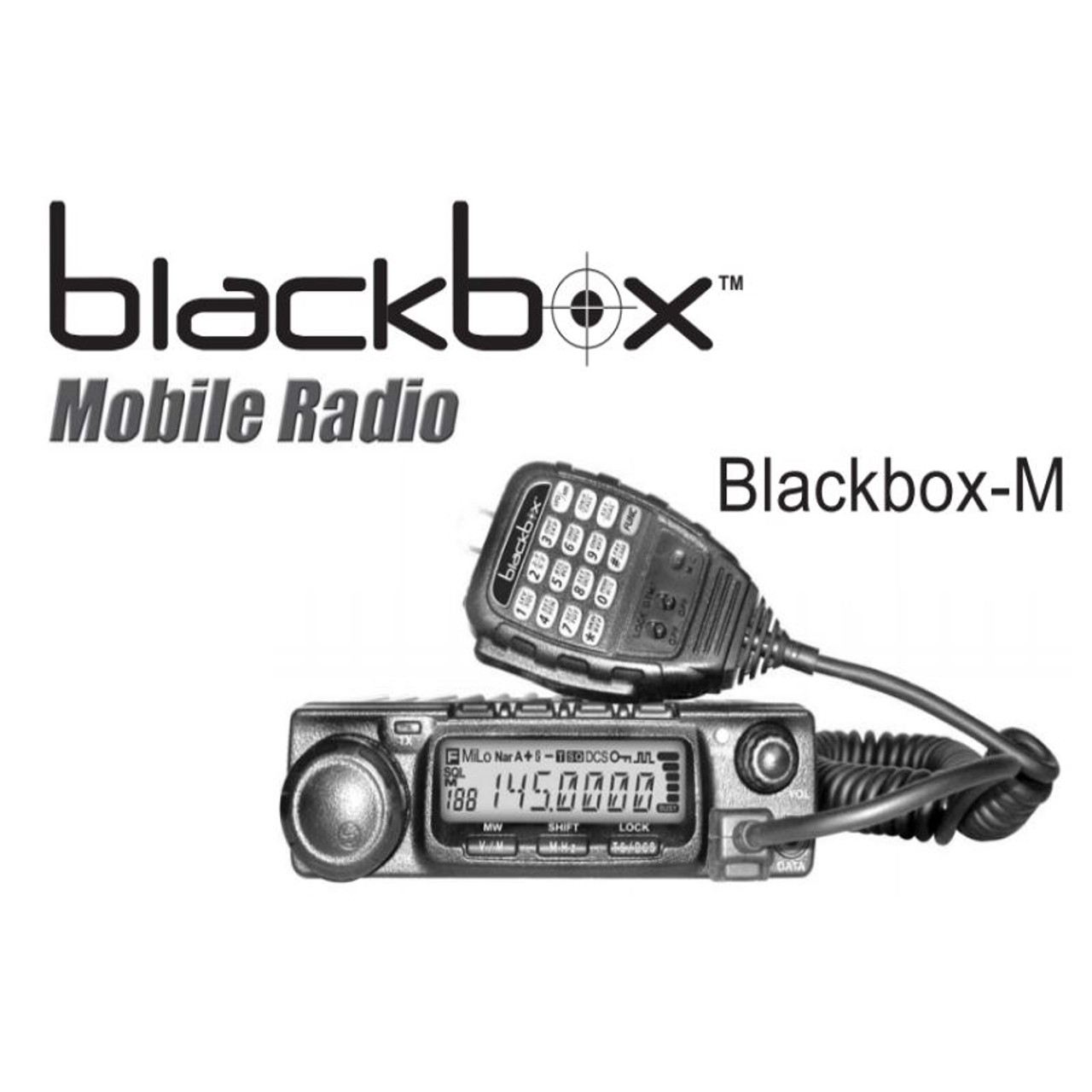 Blackbox Mobile VHF Two Way is 55 Watt, has 200 Channel and is compatible  with Motorola and Kenwood two way radios. Public Safety radios with DTMF  Palm Mic Alpha numeric programmable.