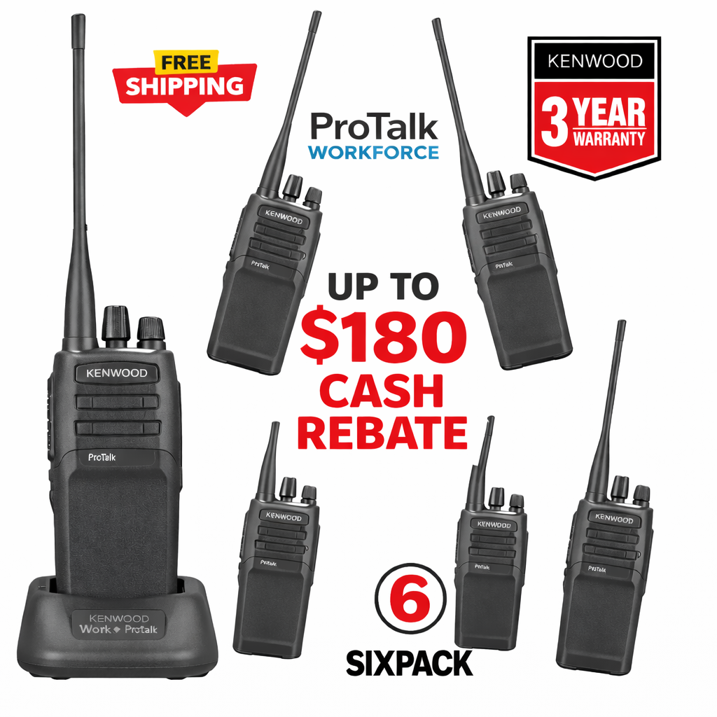 A Six Pack of Kenwood's NXP1300NUK 5 Watt with NEXEDGE® technology