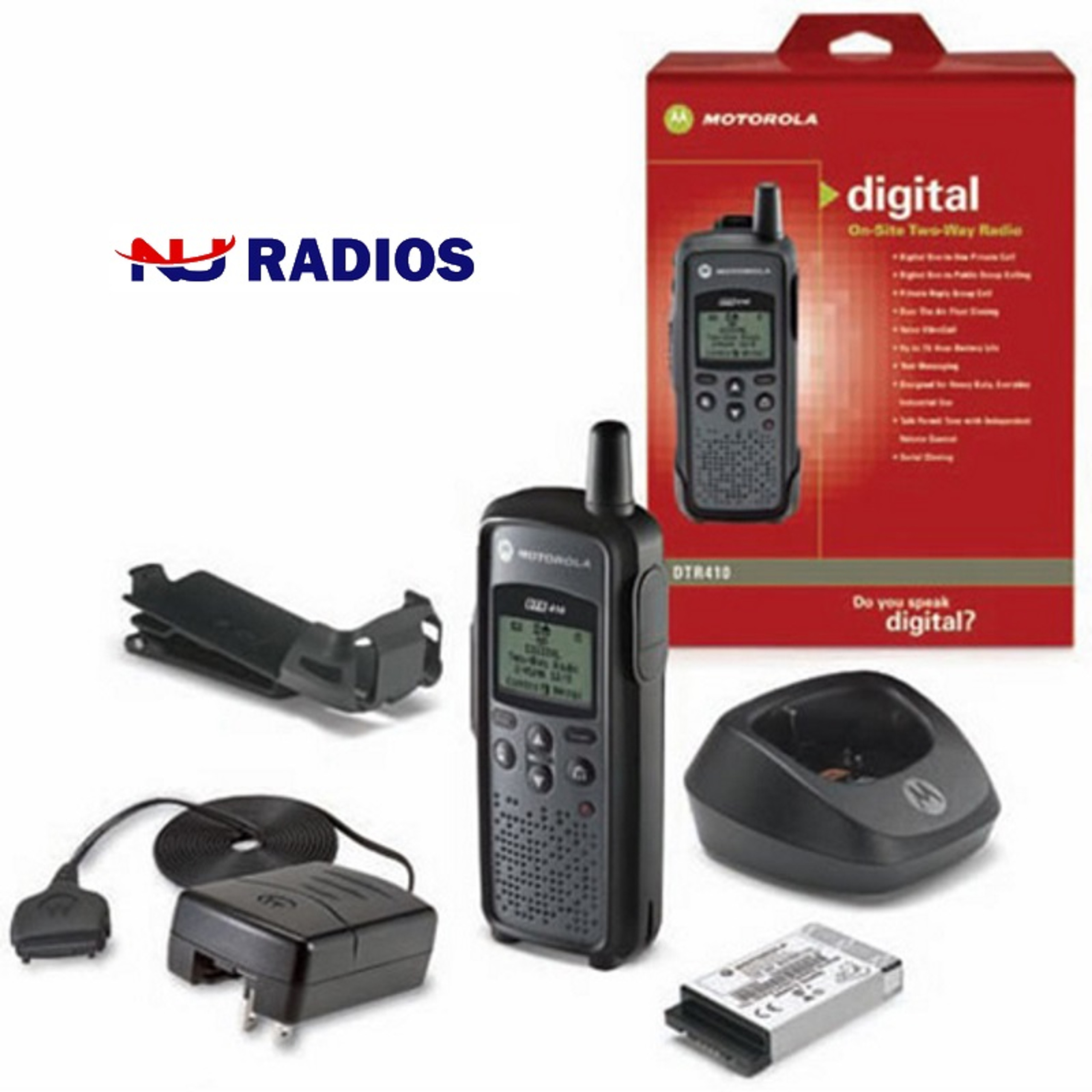 Motorola DTR410 Digital Two Way Radio for business is a LICENSE FREE