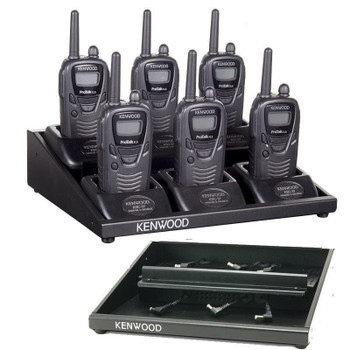 Kenwood KMB27 is a 6-Unit Charger Adapter which fits TK3130 and TK3230 Radios. It allows you to charge up to 6 radios simultaneously. Simply connect the charging stand that came with radios and you are ready to go. KMB-27 MUC