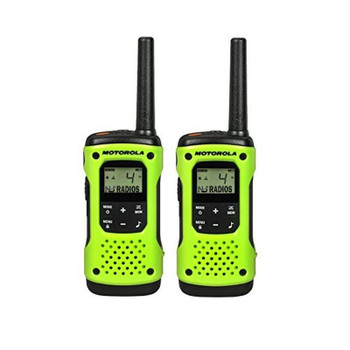 The Talkabout T600 is packed with top-of-the-line radio features, including the ability to float and a water-activated flashlight. The flashlight also includes a red LED to preserve night vision. 