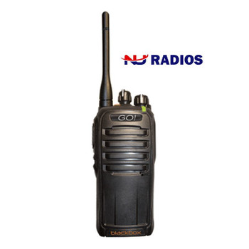 The Blackbox DMR UHF GO 2-way radio offers 32 UHF channels in digital analog capability in an affordable radio. IP56 water resistant construction for durability. The Blackbox DMR UHF GO 2-way radio offers 32 UHF channels in digital analog capability in an affordable radio. IP56 water resistant construction for durability.