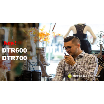 With the Motorola DTR700 digital technology, voice communications are louder and clearer across an extended range without static ensuring that your voice is crisp and clear even at the outside edge of coverage.