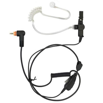 Motorola PMLN7158 - Surveillance Earpiece With In-Line Microphone and PTT.  This is an in-line push-to-talk (PTT) and microphone combined on a single wire to make communication more covert for security personnel. Works with TLK100 and SL300 radios.