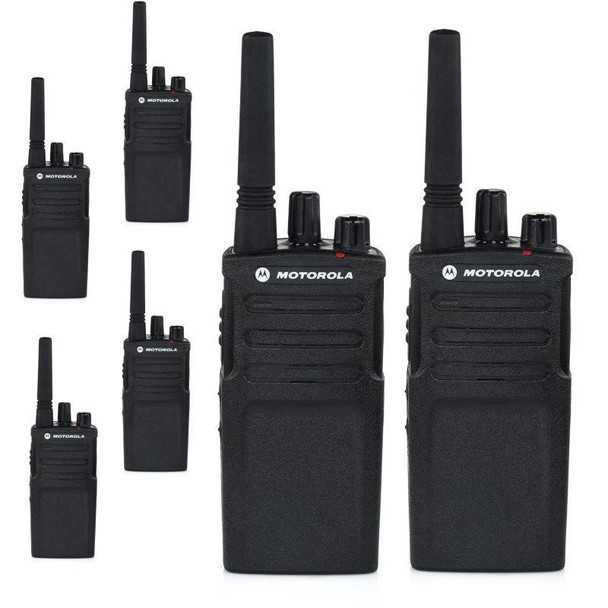 The Six Pack of RMV2080 radios come with the antennas that are non-removable. An LED Indicator,  used to give battery status, power-up status, radio call information and are easy to use.