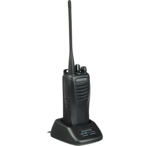 This Kenwood with 2 Watts is powerful. The  TK-3400U16P ProTalk two-way business portable radio with 16 channels, is ideal for communications in construction, manufacturing, retail, movie theaters and grocery stores.