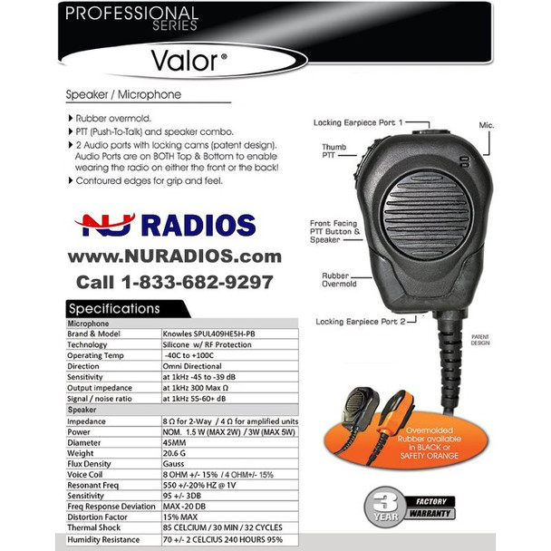 klein valor remote speaker microphone