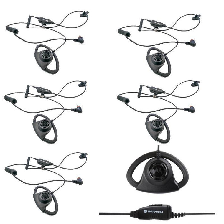 Get your six pack of PMLN7159 - Adjustable D-Style Earpiece w/ In-Line PTT/Mic for the SL300. Item ships from Motorola and has a one year warranty,