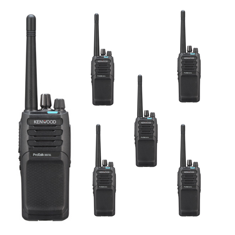 This Kenwood with 5 Watts is powerful. The NXP1300NUK ProTalk two-way business portable radio with up to 32 channels (16 in each zone), is ideal for communications in construction, manufacturing, retail, movie theaters and grocery stores.