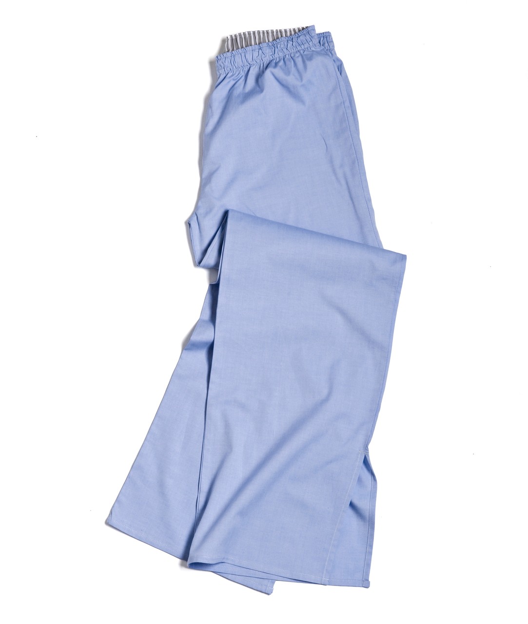 The Pajama Pant in light blue pinpoint oxford.