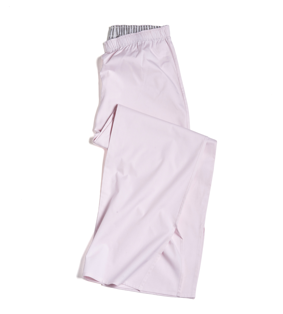 The Pajama Pant in ice pink pinpoint.