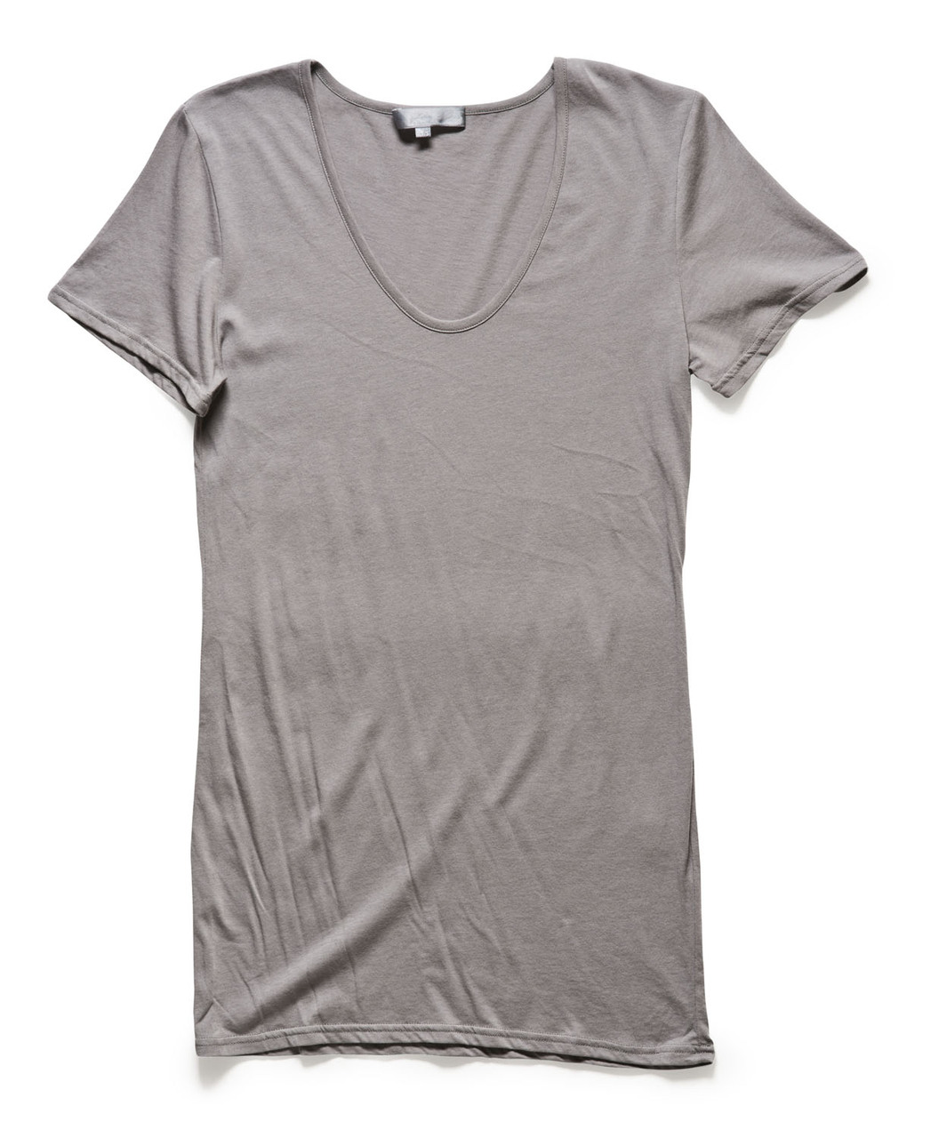 Tee Two, a tunic style longer length tee, in smoke