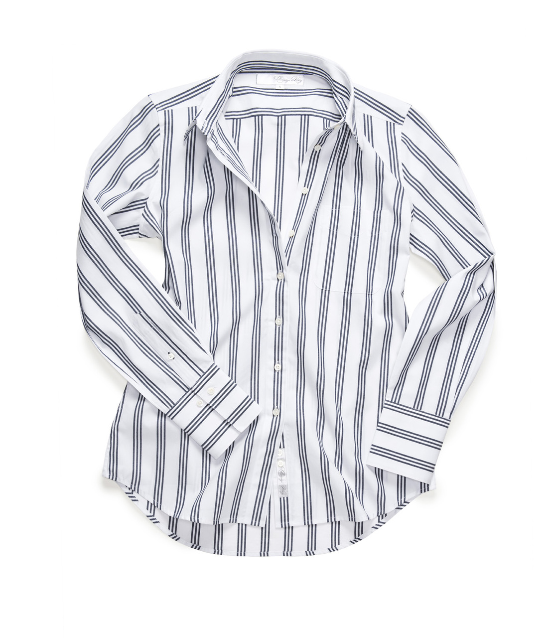 The Ivy in trio stripe pinpoint (a grayish hue)