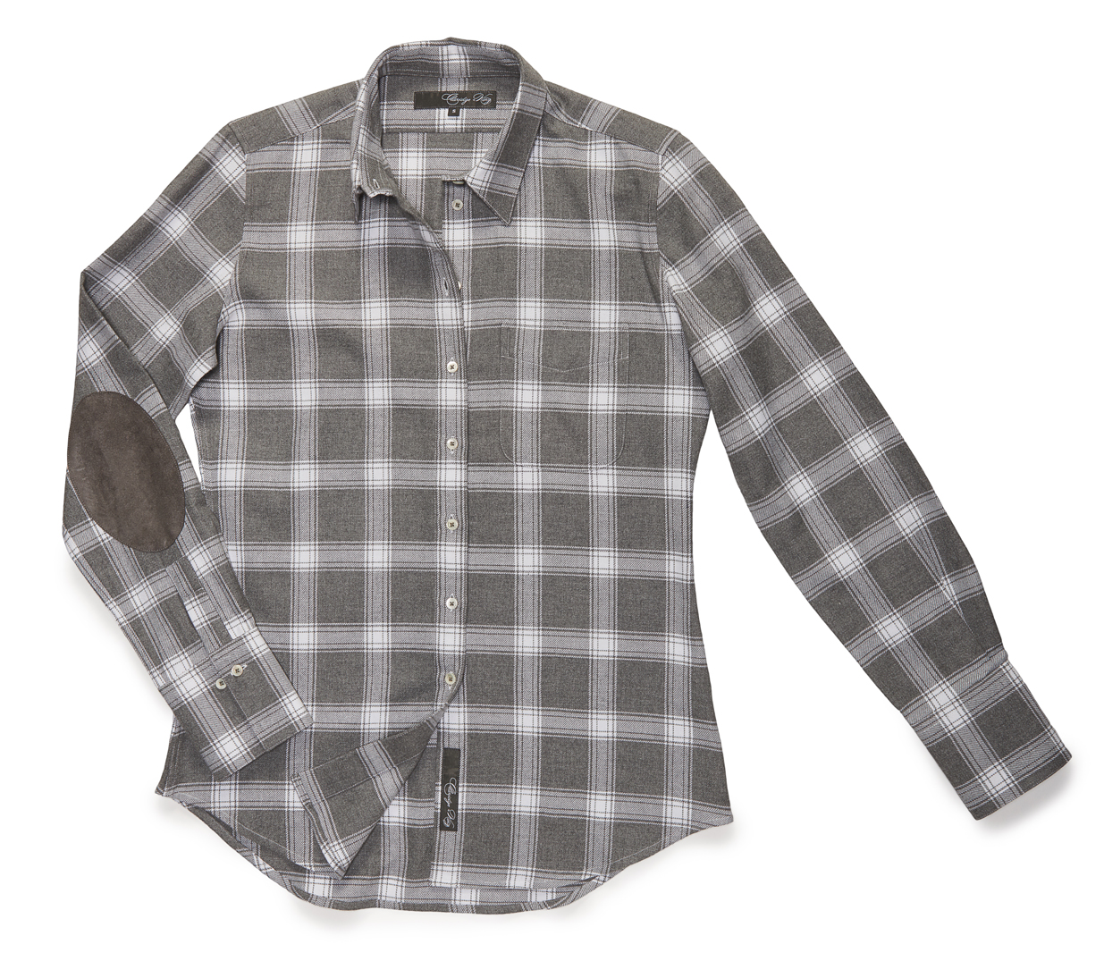 Gray pepper plaid Flannel Patch Ivy
