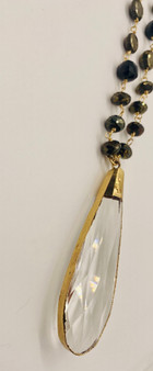 Crystal, Pyrite and Labradorite Necklace