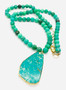 Green Opal and Amazonite Necklace