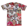 Christian McCaffrey (SF 49ers) Photo Collage T-shirt back