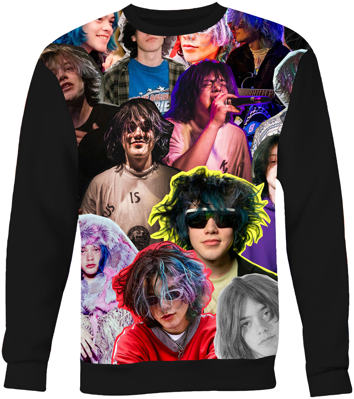 Collage sweater clearance