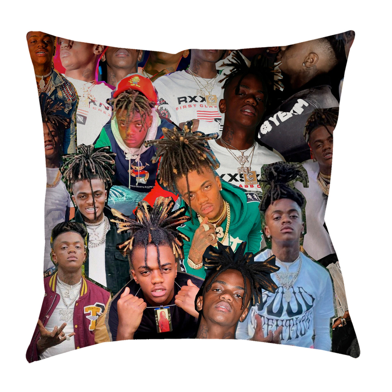 King Von Photo Collage Pillowcase