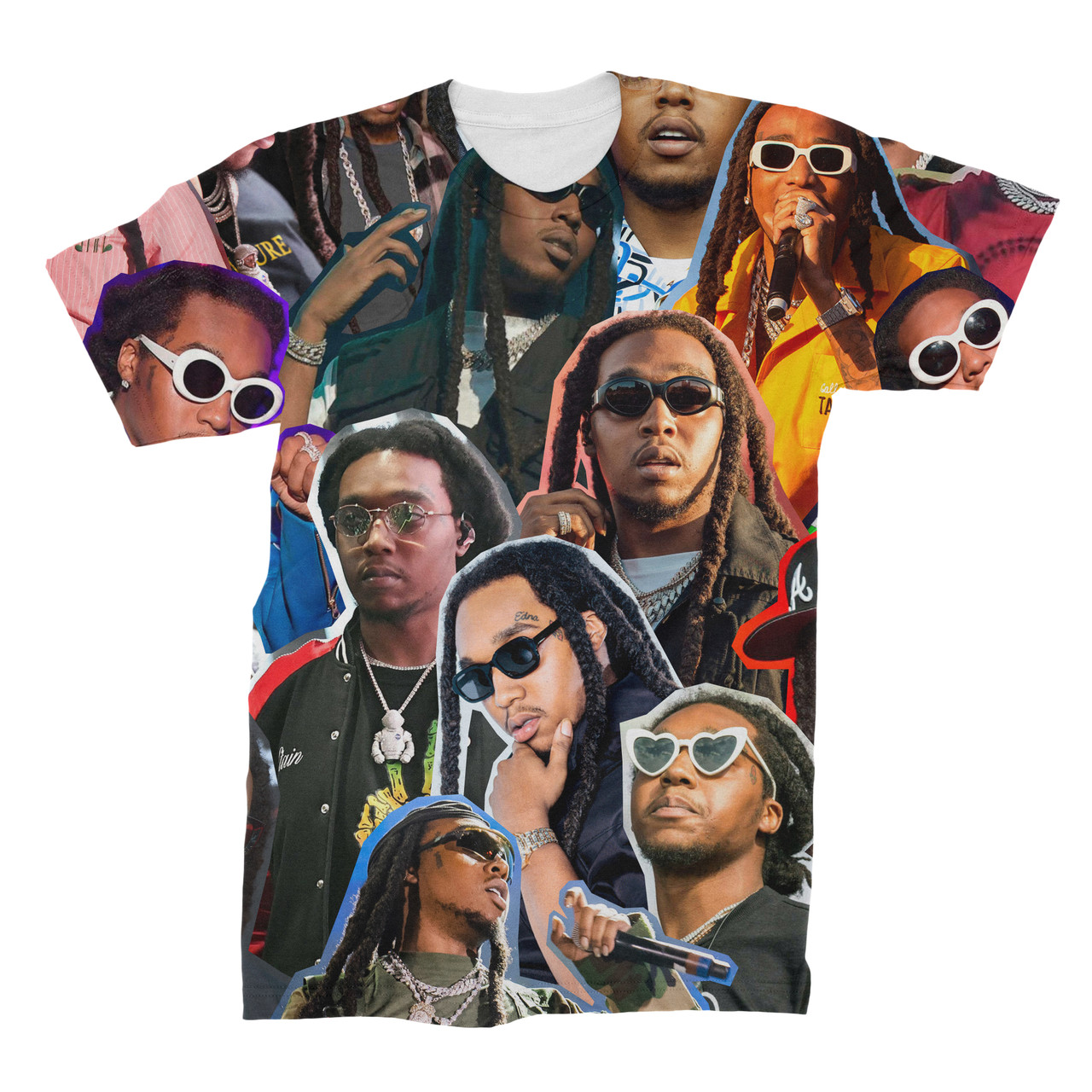 King Von 3D Collage Face T-Shirt 